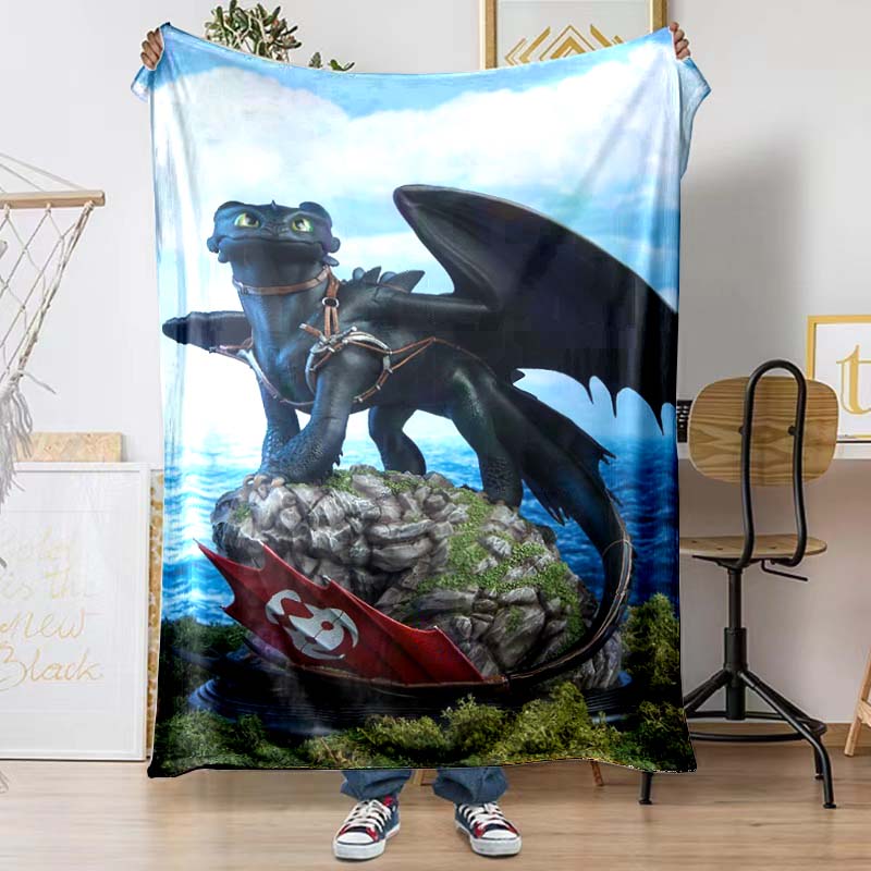 The Toothless and Light Fury Patterned Blankets Are Perfect for Beds or Other Occasions, Making Them A Perfect Gift Choice. 75x90cm