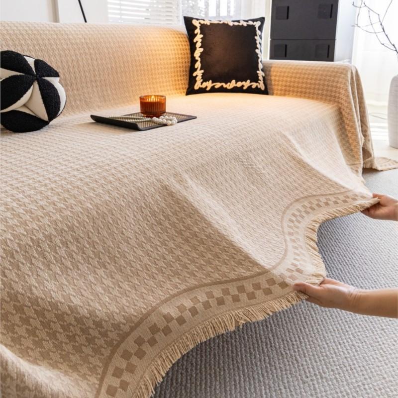 All-Season Universal Minimalist Modern Anti-Cat Scratch Non-Slip Washable Couch Cover Soft Mats  Chenille Sofa Throw Cover