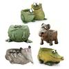 Small Animal Planter Pot Cartoon Frog/Crocodile/Dog Flower Pot Cute Decorative Cactus Pot for Home Office Desk Garden Decor
