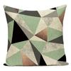 Decorative Throw Pillows Case Simply Green Geometric Polyester Sofa Cushion Cover For Living Room Home Decoration