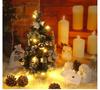 For Mini Christmas Tree 40CM with Lights Artificial Christmas Tree Home Table Decoration 2025 New Year Party Decoration Props