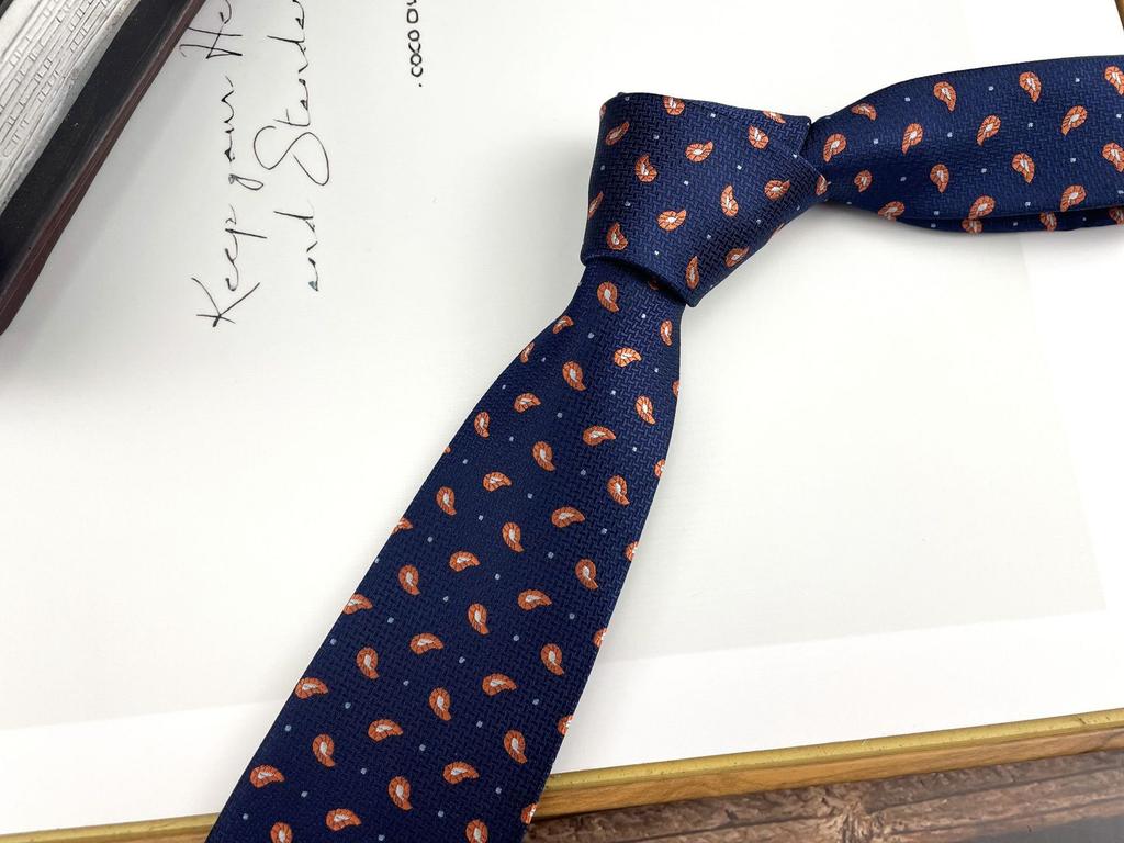 Men'S Retro Tie Dark Red Pattern British 8Cm High-End Formal Dress Casual, Professional Business Striped Wedding Tide