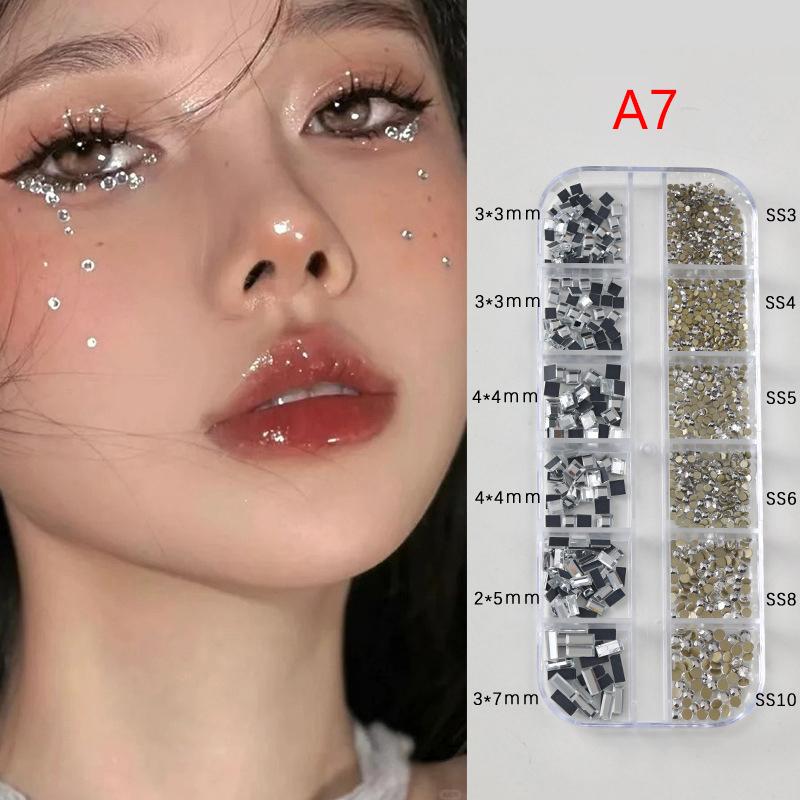 Crystal Facial Tattoo Festival Jewels Self-Adhesive Body Gems Stickers Bling Rhinestones Makeup Face Eye Sticker For Party