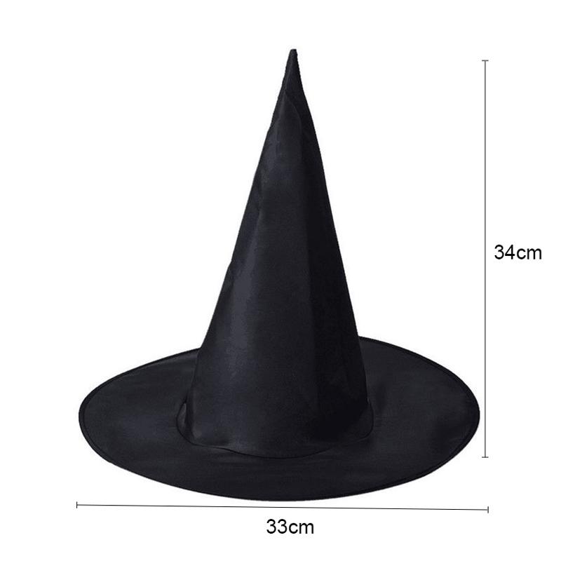 Halloween Witch Hat Black Folds Wizard Hat For Women Men Party Costume Cosplay Halloween Decorations