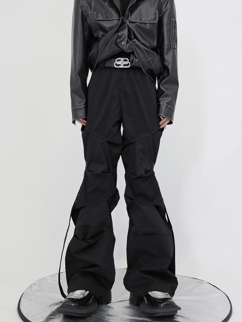 

2024 Высококачественный комбинезон Niche с плиссировкой по бокам и свободной драпировкой M чёрный