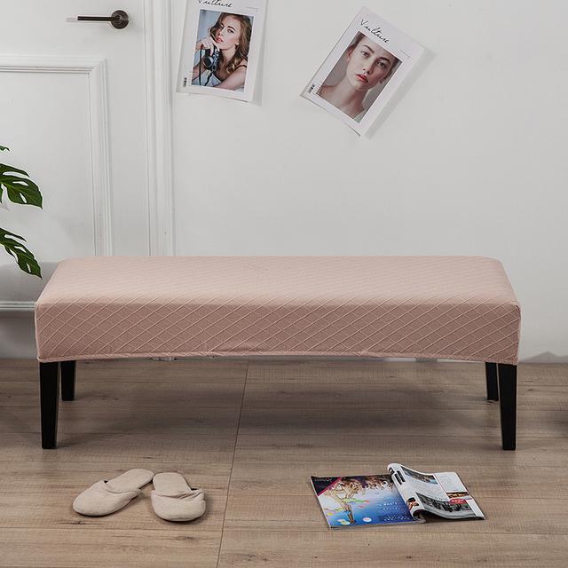 

Жаккардовые чехлы на скамейки для стульев, эластичный чехол на стул для пианино, нескользящий эластичный плед, чехол для сиденья, протектор для дома, гостиной, кухни 1 Piece бежевый