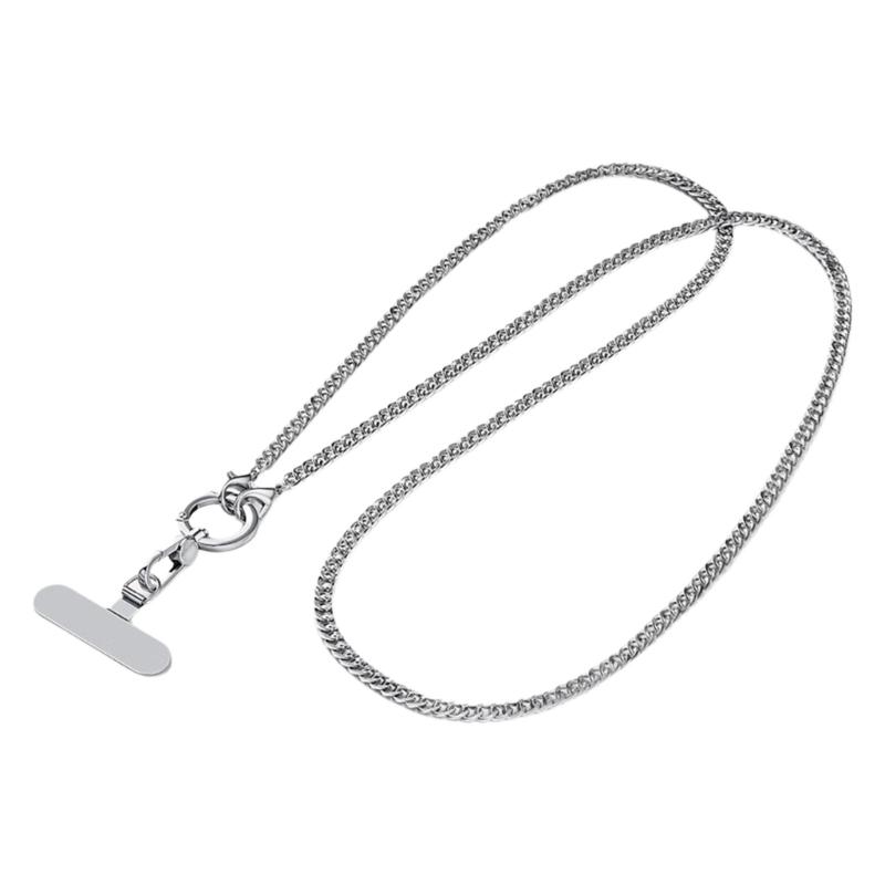 Metal Phone Lanyard Crossbody Chain With 360 Degree Rotating Clip And 120cm Adjustable Strap For Handsfree Carrying