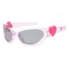 Retro Y2K Style Oval Sunglasses Women Fashion Heart Sports Goggles Popular Cat Eye Sun Glasses