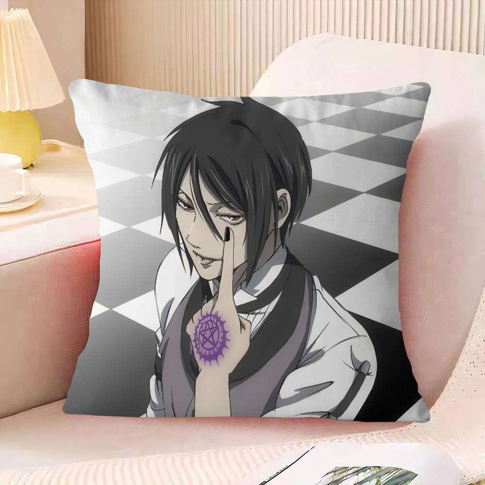 

B-Black B-Butler Maple Design Cushion Cover Happy Autumn Harvest Decor Holiday Decorati Pillow Cover 16x16Inch