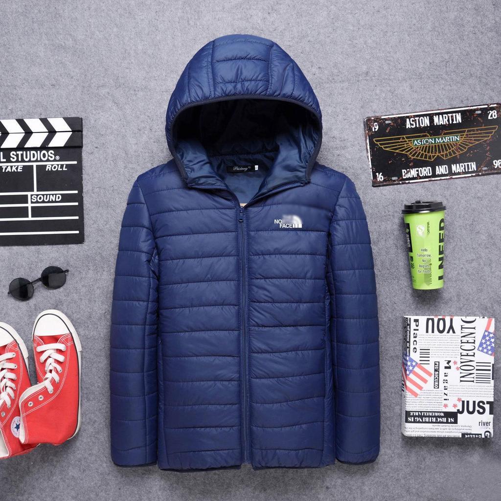 Men's Autumn/Winter Slim-Fit Plus Size Printed Cotton Hooded Jacket