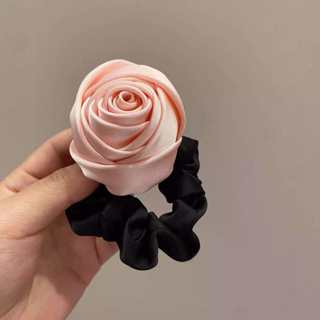 French Satin Vintage Rose Headband: 2024 Spring/Summer Collection Hair Accessory