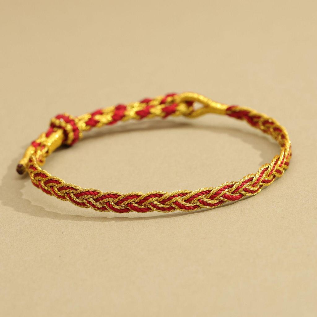 Red String Hand-Woven Ethnic Horse Year Bracelet - Unisex New Year Gift