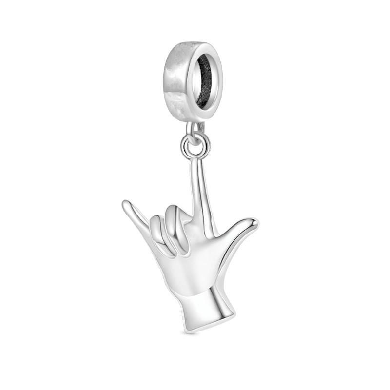 Sparkling Camera Charm Bead DIY Jewelry Gift Fit Silver Bracelet Necklace Love Dangle Bead Gesture Yeah