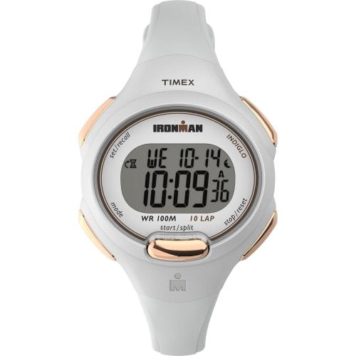 Timex Women's BCRF Ironman Essential 34mm Watch - White Case, White Strap, Rose Gold-Tone Accents, White/Rose Gold, Chronograph.