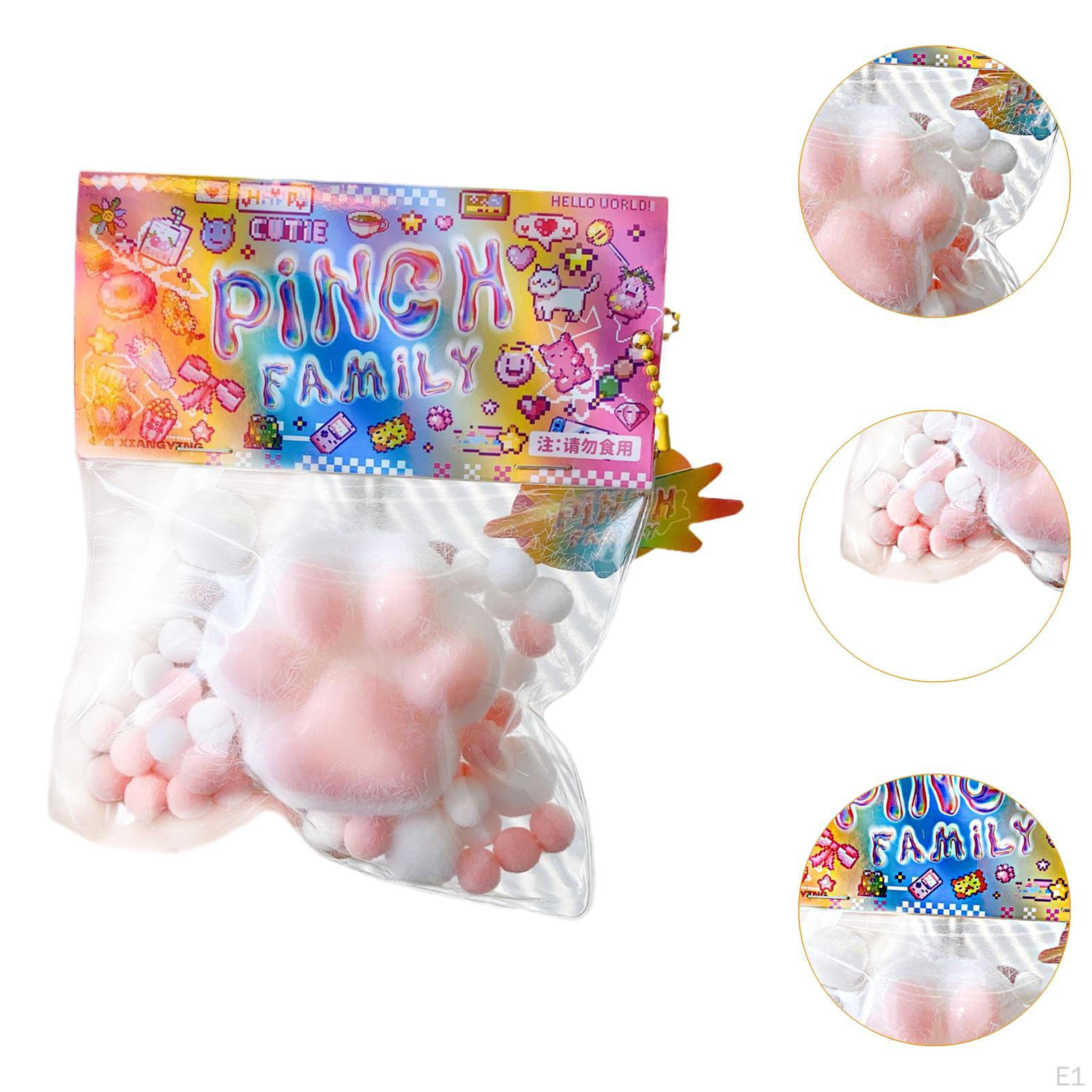 Мягкая игрушка «Кошачья лапка» Новинка для вечеринок Небьющаяся Милая Форма Фиджет синий — фото 4