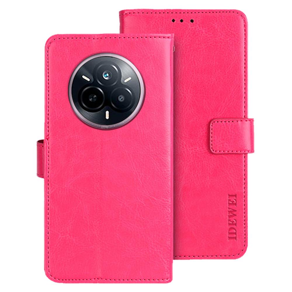 For Realme 14 Pro 5G Stand Case Crazy Horse Texture Leather Phone Cover