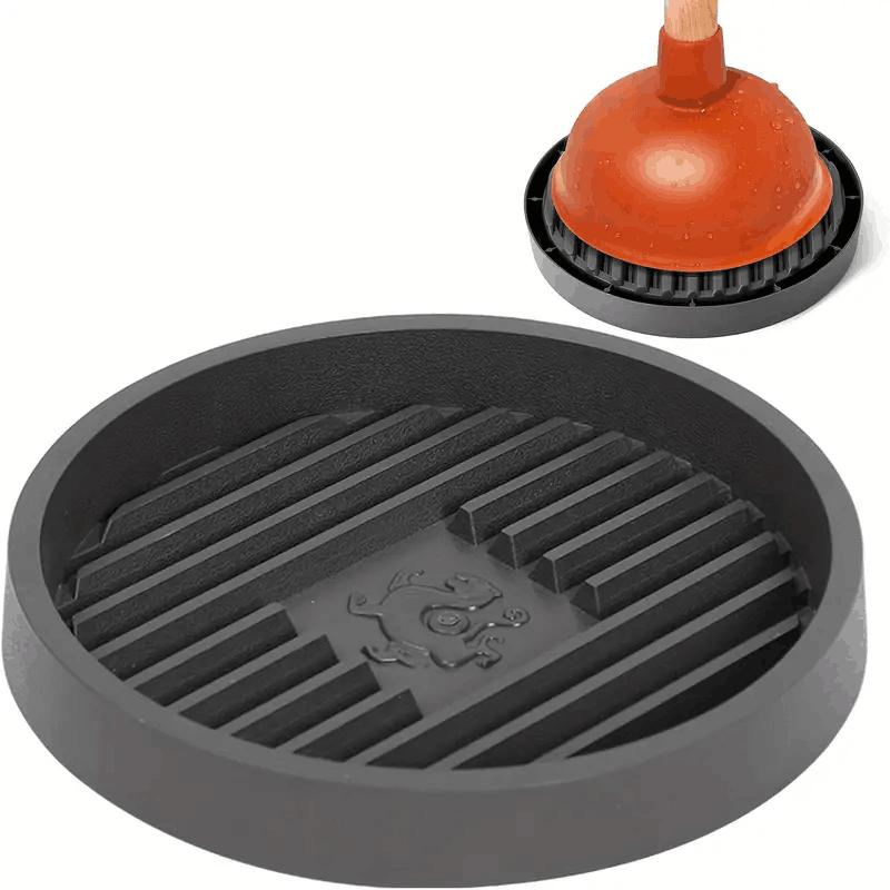 Anti-Splash Plunger Holder Tray Keeps Floor Dry Clean Easy To Clean Drying Mat for Toilet Plunger Flowerpot Bathroom Organizer