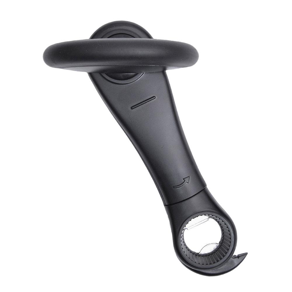 Stainless Steel Multi-Function Can Opener & Bottle Opener Easy-Grip Manual Jar Opener for Kitchen, Durable & Safe Household