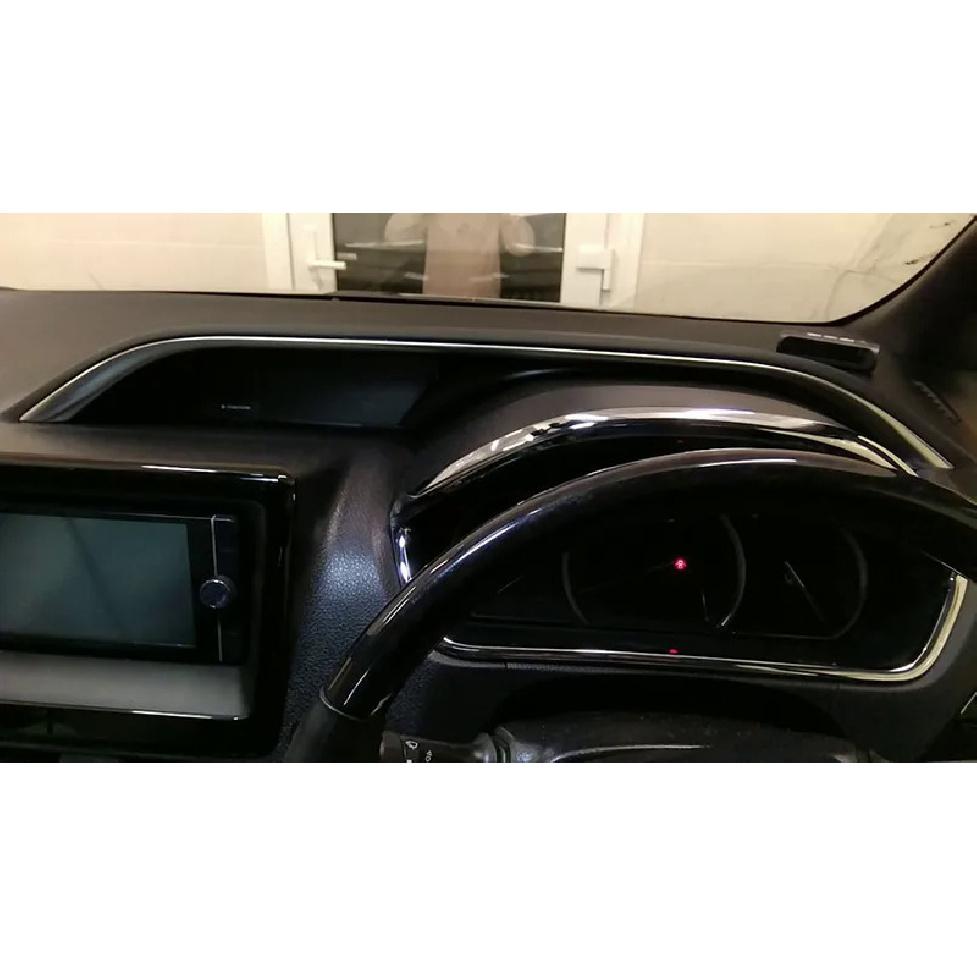 Car Cover Detector Trims ABS Chrome Matte Car Middle Console Control Dashboard Panel  For Toyota Voxy Noah R80 2017