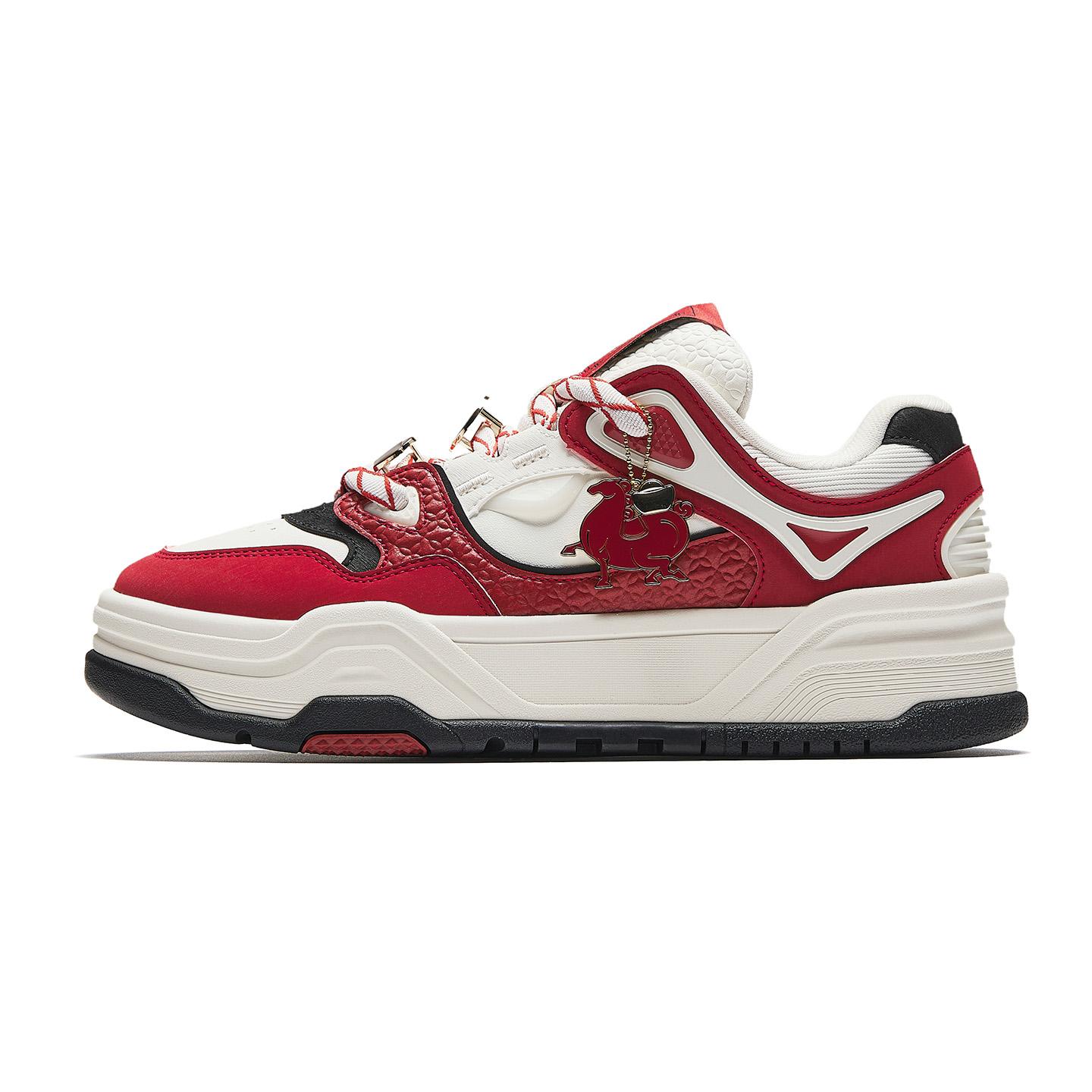 Anta Cheesecake Men s Casual Shoes Ivory White Red Black 112618071-1 39