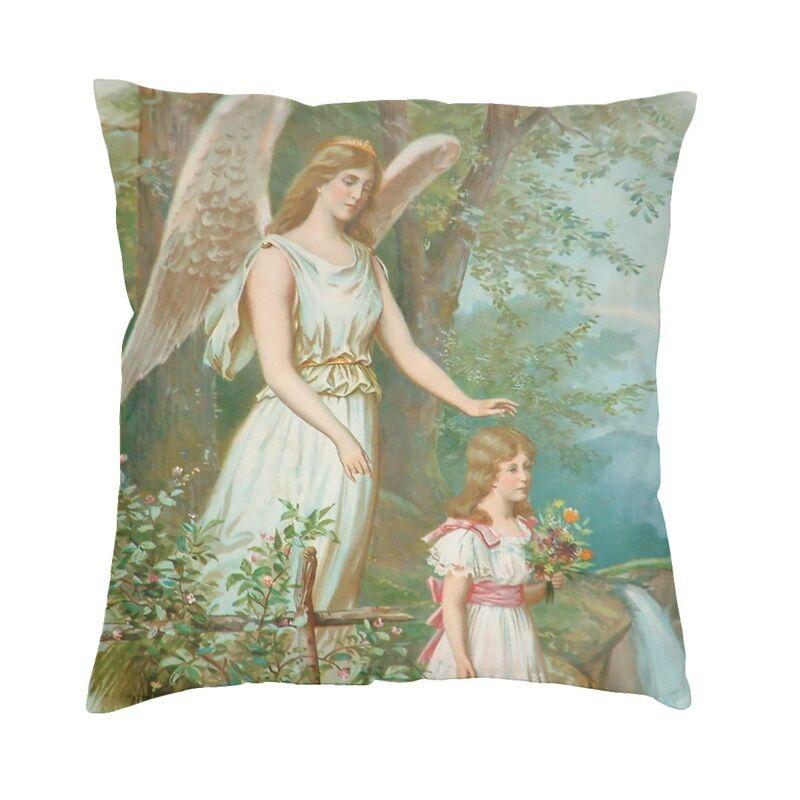 Nordic Victorian Angel Cushion Cover Velvet Fairies Sea Throw Pillow Case Living Room Decoration Pillowcase