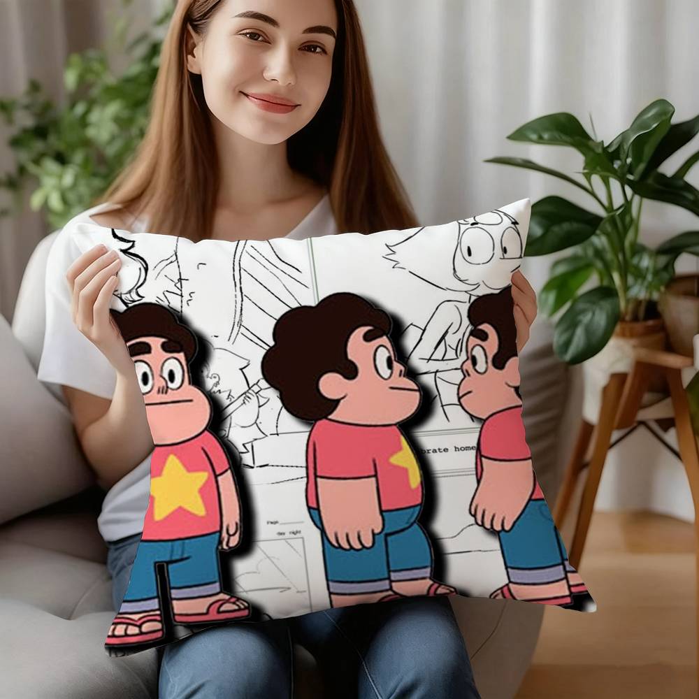 S-Steven Universe Art Pillow Case Plush Fabric Soft Pillowcase Double Sided Print Cushion Cover Household Gifts