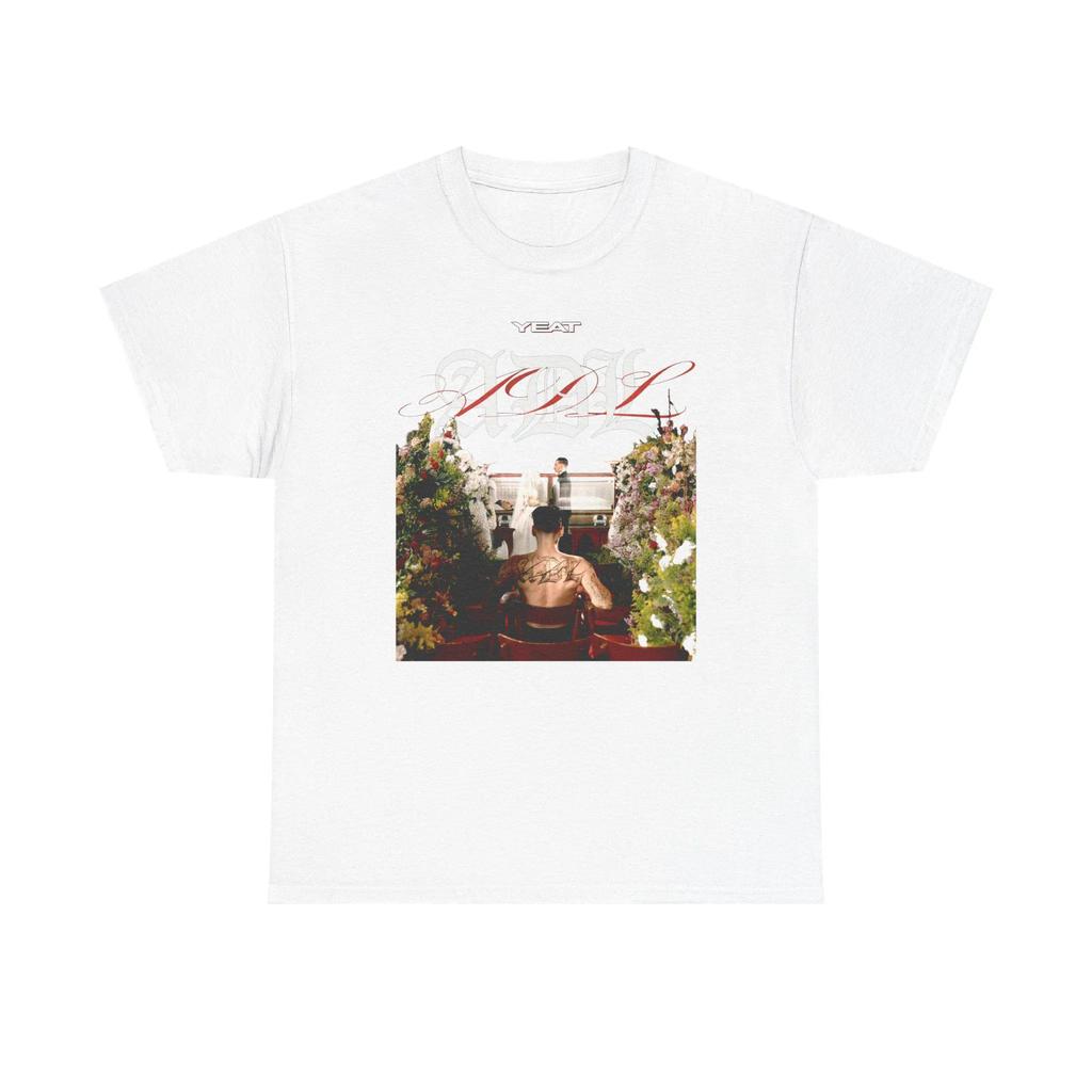 Rapper Yeat ADL Album Cover Graphic 100Cotton Unisex Shirt 2026 Summer New Hip Hop Y2k Style Fashion Unisex Oneck Tshirt Fan Gift