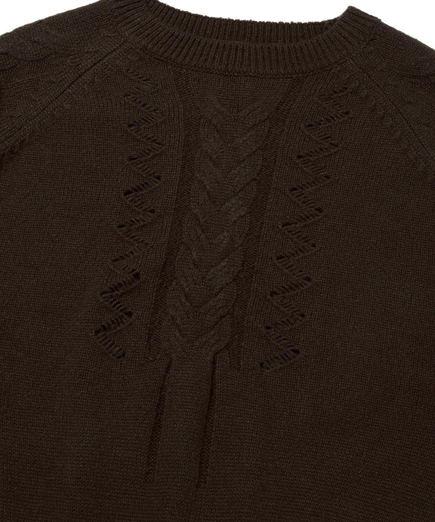 Seuweideu Damaged Cable Knit [Brown]