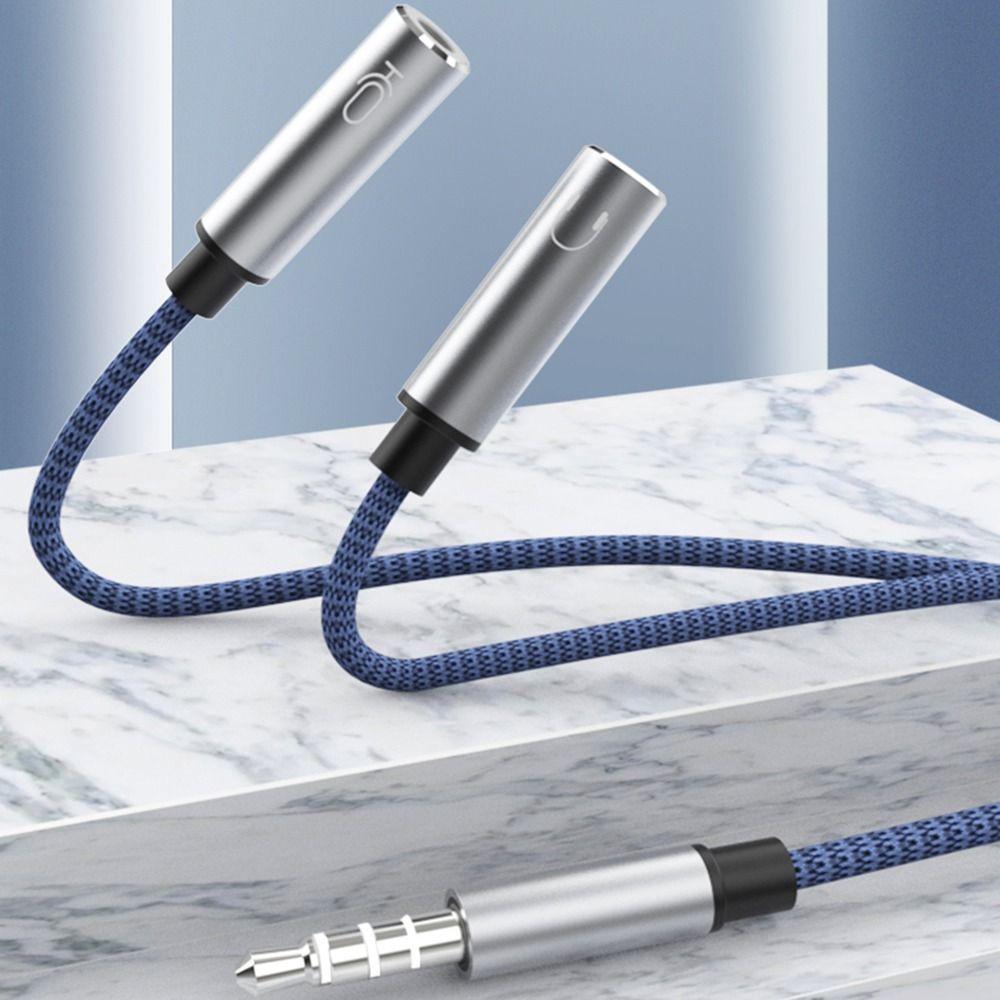 

1 штекер на 2 двойных гнезда конвертер гарнитура Y-разветвитель кабель микрофон адаптер наушники аудиокабель