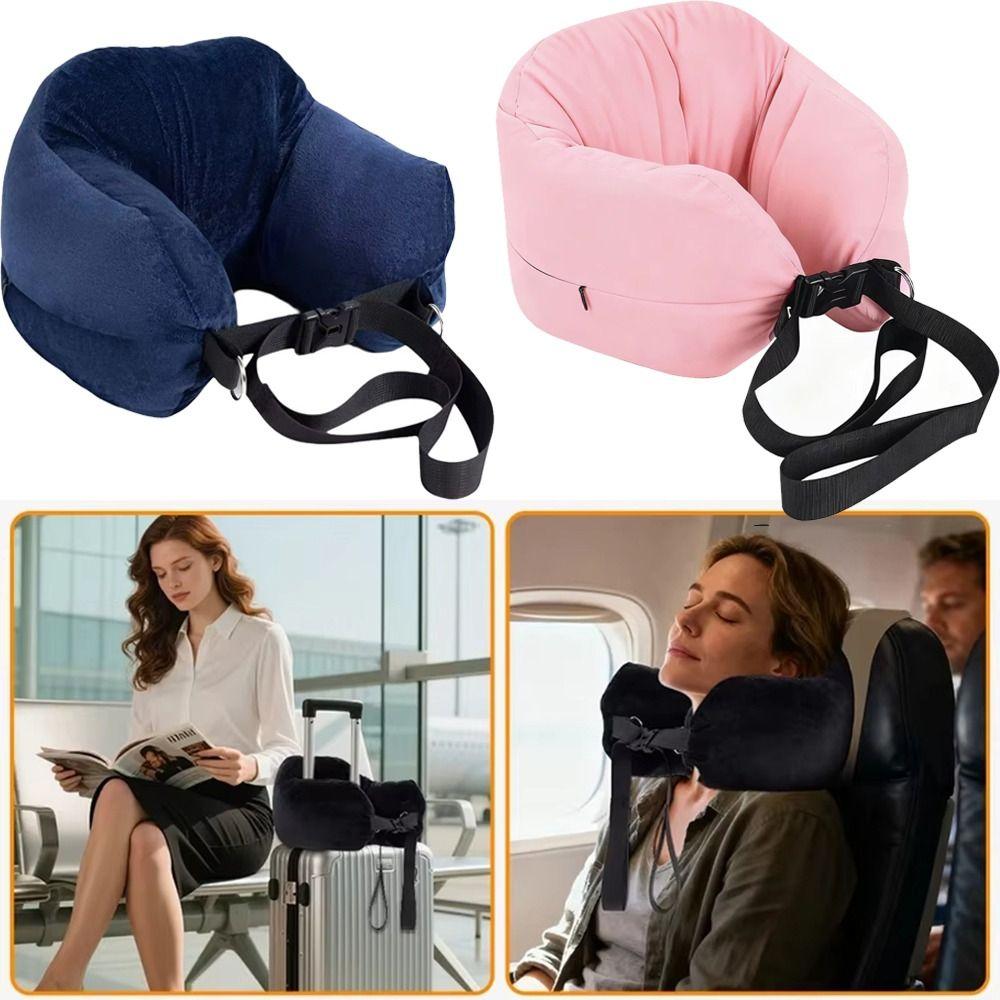 Adjustable Fillable Neck Pillow Washable Self-filling Neck Pillow Cover Plane Trips