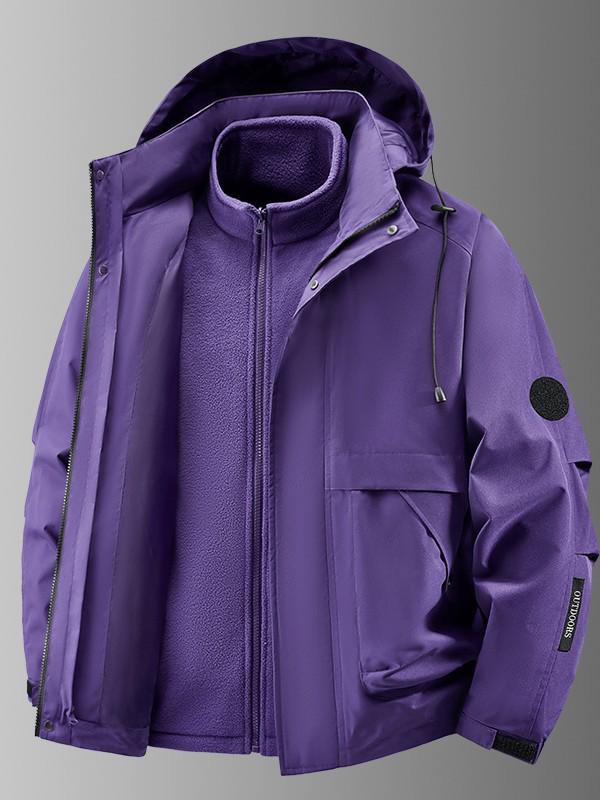2025 Men's Three-in-One Waterproof Windproof Hiking Jacket