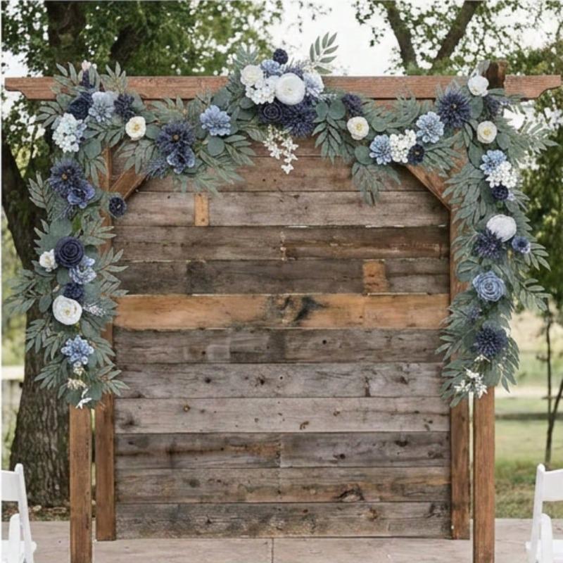 Artificial rose vines for Western-style wedding decorations, suitable for outdoor patios, holiday parties, and home décor.