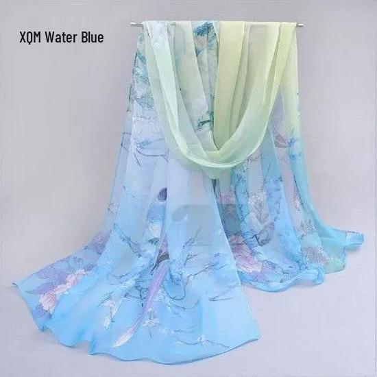 All-Season Oversized Chiffon Scarf for Women - Sun Protection & Versatile Wear
