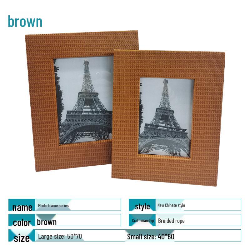 

Nordic Woven Wooden Picture Frame - Tabletop & Wall Hanging Small: 40*60
