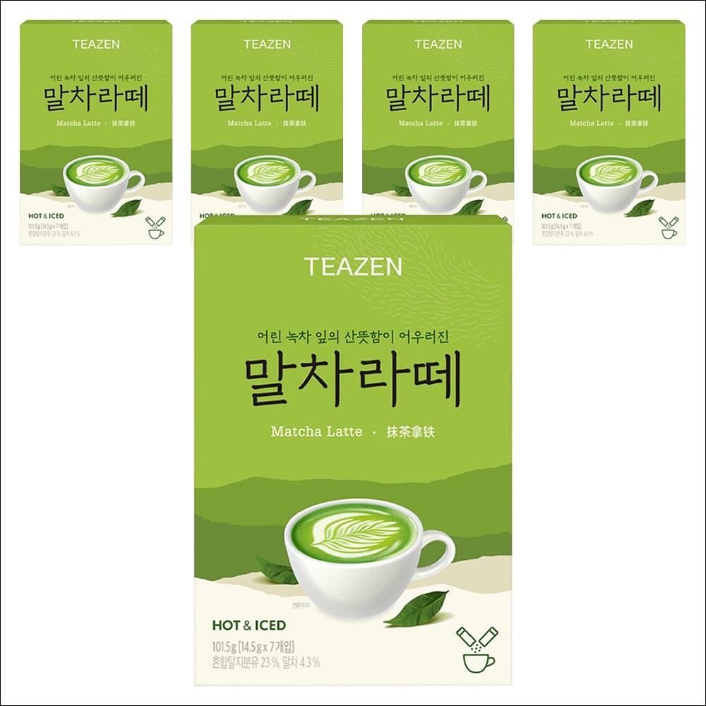 TEAZEN MATCHA LATTE (14.5g x 7 pcs x 2/3/4/5/6 pack)