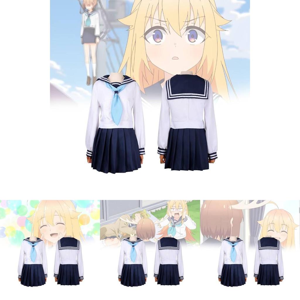 Adorable Koshi Torako Cosplay Sailor Dress For Women In White With Accessories