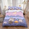 Copripiumino Federa Set Biancheria da Letto Cartone Animato Gatto Adulto Ragazzo Ragazza Decorazione Camera da Letto Bambini Singolo Matrimoniale Grande Taglia