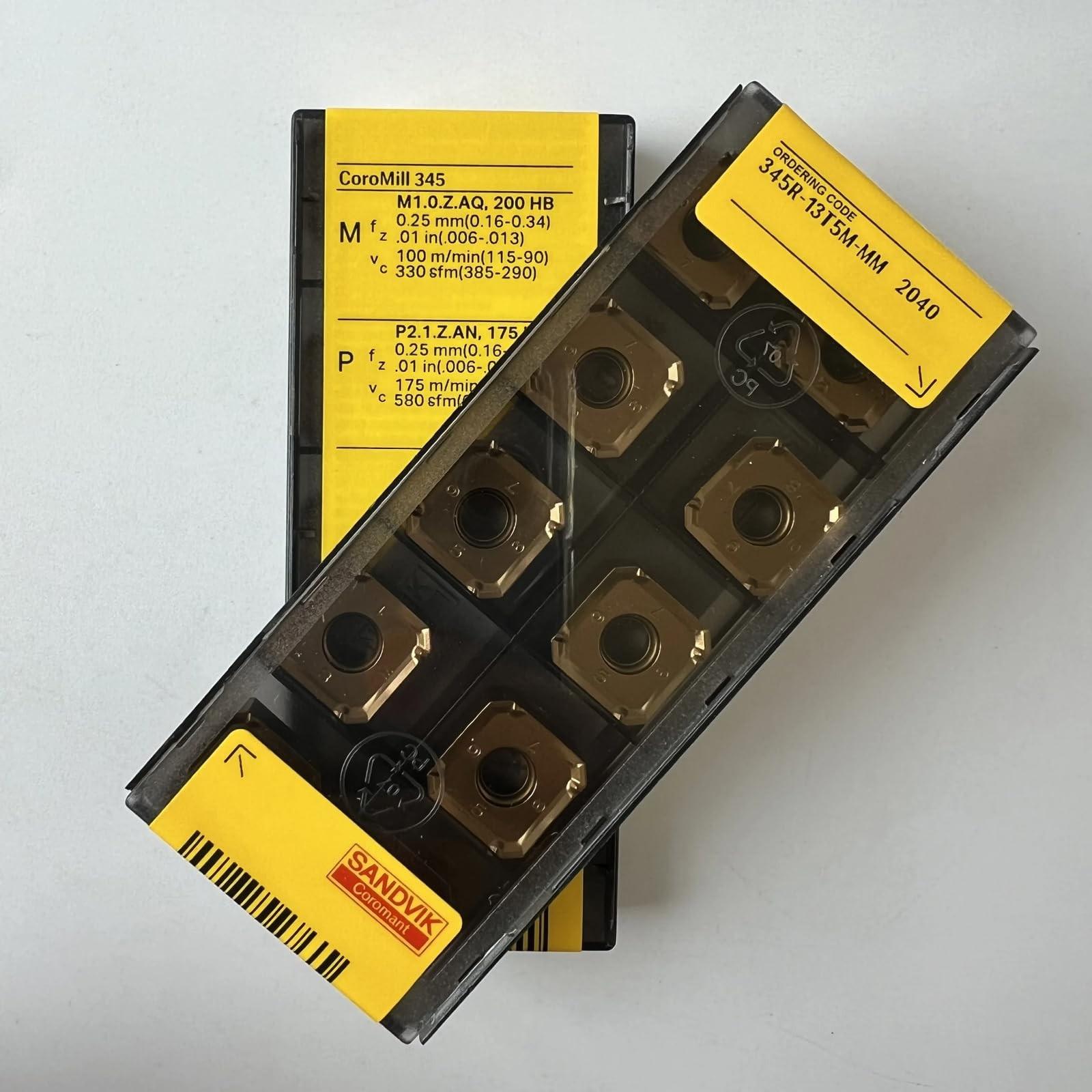 

Original Sandvik / 345R-13T5M-MM 2040 / CNC lathe carbide blade 10 Pcs