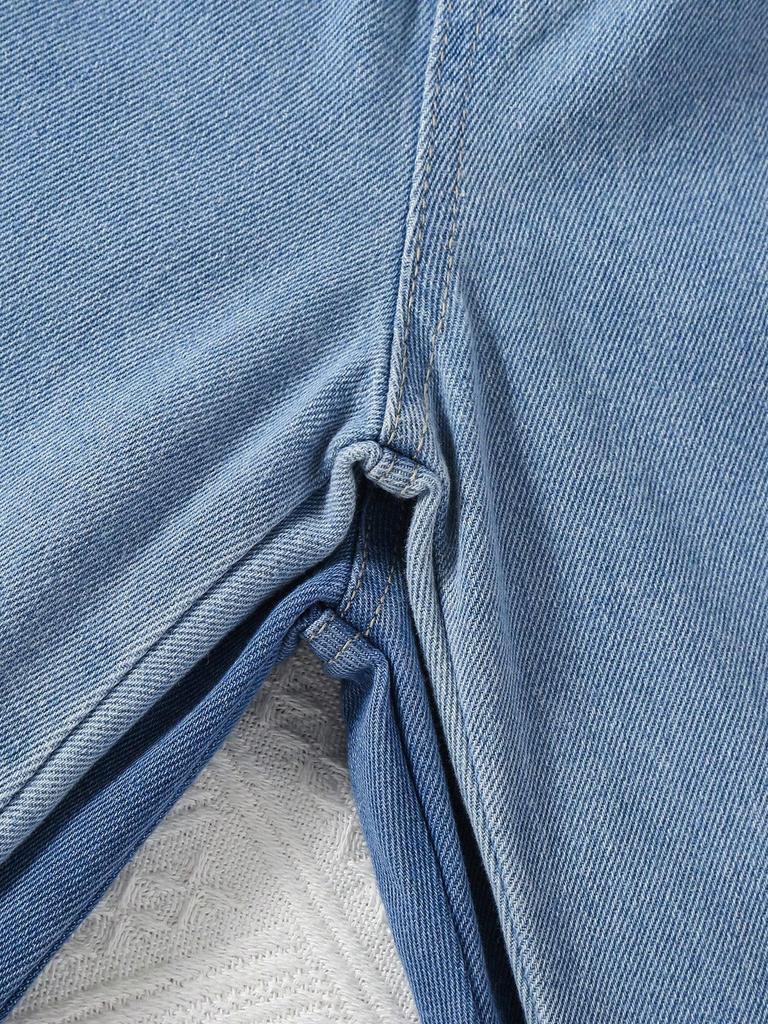 Girl jeans, fresh, casual, versatile, tulip waist children's jeans 2-piece set
