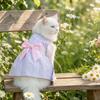 Blue Pink Bow-Knot Skirt For Pets Spring Summer Princess Pet Dresses For Small And Medium Sized Cats Dogs Clothing Pet Supplies