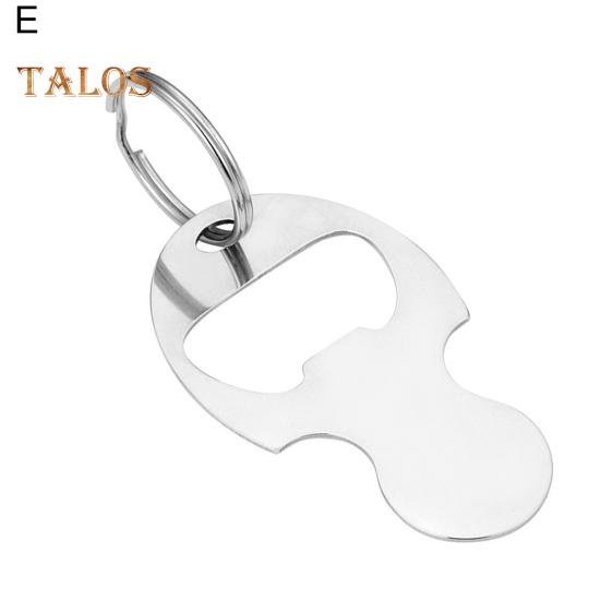 4Pcs Tie Lever Token Keychain Titanium Steel Cart Shopping Keyring Portable Coin Pendant Metal Lever Remover Key Holder