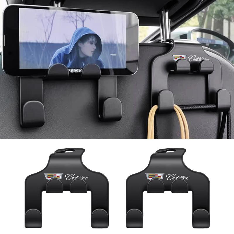 1/2 Pièces Crochet Multifonctionnel pour Appui-tête de Siège avec Logo de Voiture Pour Emblème Cadillac ESCALADE ATS BLS CT4 CT6 SRX STS XT4 XT5 SLR XT6 XTS