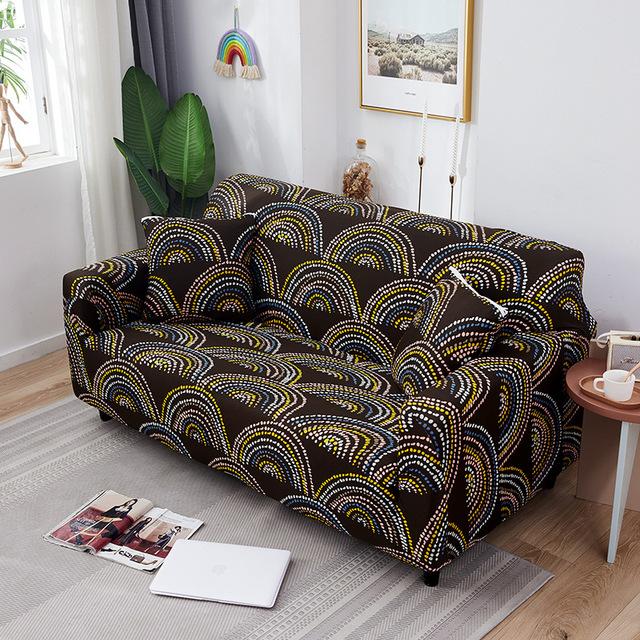 Geometric Printed Stretch Sofa Covers For Living Room Modern Style Sofa Slipcovers All Seasons Available Couch 1 /2 /3 /4 Seater