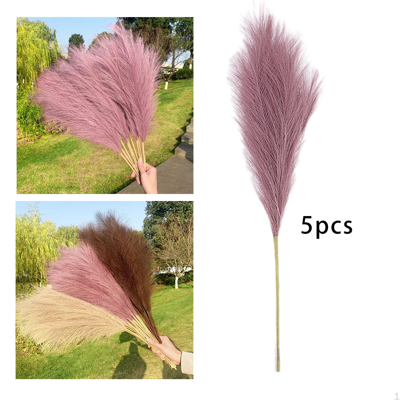 

5 шт. 70 см искусственные сушеные ветки стебли искусственный камыш тростниковый цветок для вазы для кухни и офиса purple