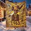 Iota Phi Theta Pattern Blanket for Home Decoration, Bed, Sofa, Car Travel, Camping, Suitable for All Seasons, Birthday Christmas Gift