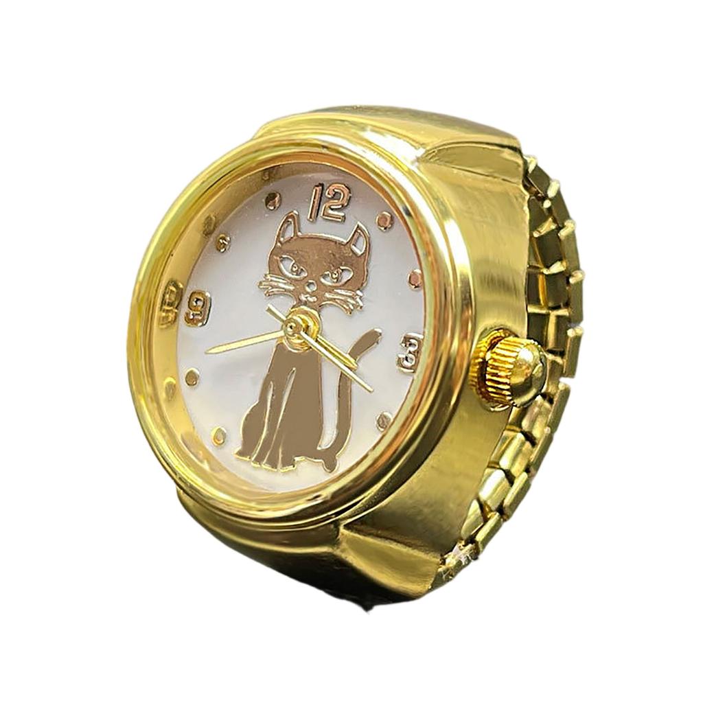 Ring Watch Fashion Square Ring Shape Watch Personality Creative Retro Style Ring Electronic Watch