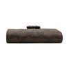 Coach Corner Zip Canvas Leather Wrist Bag Clutch Pochette Wallet Medium Women's Dark Brown Black (Unisex) Wallets C0082 IMAA8