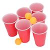 Beer Pong Game Cup 24 Table Tennis Balls 24 Cups Plastic Interesting Portable Reusable Beer Cups