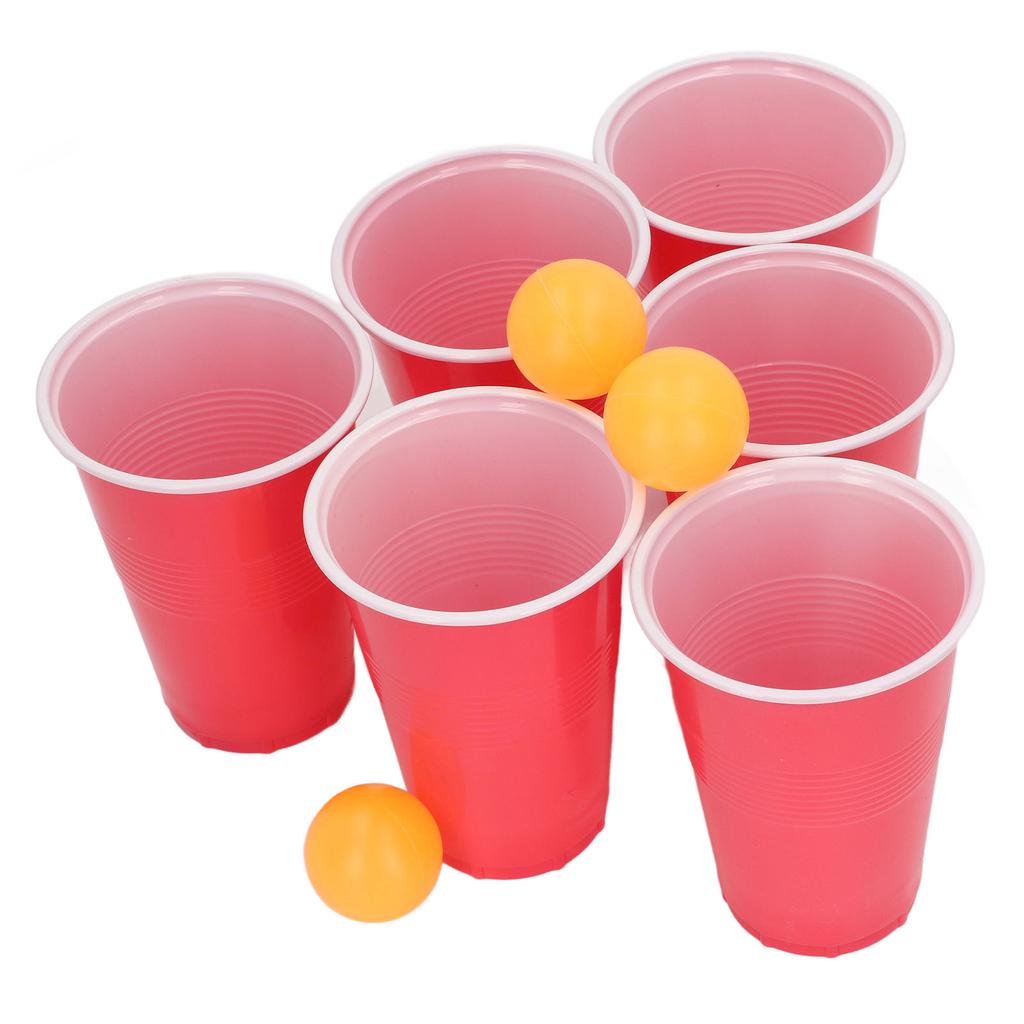 Beer Pong Game Cup 24 Table Tennis Balls 24 Cups Plastic Interesting Portable Reusable Beer Cups