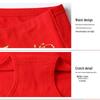 Fengxiao Women's Red Cotton High-Waist Underwear